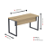 Mesa de Escritório Pé Quadro em Aço Tampo Amadeirado 25mm 1,34m x 0,60m M134/60 P25TUB NL/GR - Imagem 1