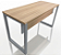 Mesa de Escritório Pé Quadro em Aço Tampo Amadeirado 25mm 1,34m x 0,60m M134/60 P25TUB NL/GR - Imagem 1