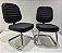 Cadeira Diretor Base Fixa Cromada Estofado Corvin Preto Gomado ( Valor do Anúncio Referente a Venda de 1 Und. Cadeira) - Imagem 2