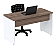 Mesa de Escritório Corporativa Pé Painel e Tampo 25mm M1340 P25PP WN/PR 1,34m x 0,60m - Imagem 3