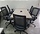 Conjunto Sala de Reunião Usada Mesa 1,60m x 0,90m c/ Caixa Elétrica + 5 Cadeiras *Ganhe Painel de Parede de Brinde* - Imagem 2