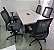 Conjunto Sala de Reunião Usada Mesa 1,60m x 0,90m c/ Caixa Elétrica + 5 Cadeiras *Ganhe Painel de Parede de Brinde* - Imagem 4