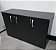 Armário Baixo Credenza 3 Portas 1,20m x 0,40m x 0,75m Preto - Imagem 3