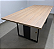 Mesa de Reunião 2,00m x 0,90m Tampo Encabeçado 30mm Macadâmia Base Metálica Quadro - Imagem 6