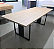 Mesa de Reunião 2,00m x 0,90m Tampo Encabeçado 30mm Macadâmia Base Metálica Quadro - Imagem 4