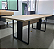 Mesa de Reunião 2,00m x 0,90m Tampo Encabeçado 30mm Macadâmia Base Metálica Quadro - Imagem 5