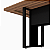 Mesa de Reunião Pé Quadro 2,00m x 0,90m Tampo 40mm Encabeçado c/ Caixa de tomada ABS - Nogal/Preto - Imagem 6