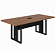Mesa de Reunião Pé Quadro 2,00m x 0,90m Tampo 40mm Encabeçado c/ Caixa de tomada ABS - Nogal/Preto - Imagem 1
