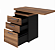 Gaveteiro Volante 3 Gavetas (2+1 pasta) c/ Tampo Mesa Complemento Nogal/Preto 900x450x735mm (Larg/Prof/Alt) - Imagem 1