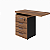 Gaveteiro Volante 4 Gavetas c/ Tampo Mesa Complemento Nogal/Preto 900x450x735mm (Larg/Prof/Alt) - Imagem 7