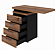 Gaveteiro Volante 4 Gavetas c/ Tampo Mesa Complemento Nogal/Preto 900x450x735mm (Larg/Prof/Alt) - Imagem 1