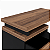 Gaveteiro Volante 4 Gavetas c/ Tampo Mesa Complemento Nogal/Preto 900x450x735mm (Larg/Prof/Alt) - Imagem 4