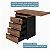 Gaveteiro Volante 4 Gavetas c/ Tampo Mesa Complemento Nogal/Preto 900x450x735mm (Larg/Prof/Alt) - Imagem 3