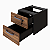 Gaveteiro Suspenso 2 Gavetas Nogal/Preto 400x330x290mm (Larg/Prof/Alt) - Imagem 5