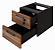 Gaveteiro Suspenso 2 Gavetas Nogal/Preto 400x330x290mm (Larg/Prof/Alt) - Imagem 1