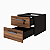 Gaveteiro Suspenso 2 Gavetas Nogal/Preto 400x330x290mm (Larg/Prof/Alt) - Imagem 8