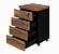 Gaveteiro Volante 4 Gavetas Nogal/Preto 405x465x680mm (Larg/Prof/Alt) - Imagem 1