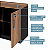 Armário Baixo Credenza 2 Portas + Nicho Central c/ Prateleiras Nogal/Preto 1200x450x735mm (Larg/Prof/Alt) - Imagem 3