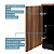 Armário Baixo Credenza 2 Portas + Nicho Central c/ Prateleiras Nogal/Preto 1200x450x735mm (Larg/Prof/Alt) - Imagem 4