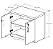Armário Baixo 2 Portas c/ 1 Prateleira regulável Nogal/Preto 800x450x735mm (Larg/Prof/Alt) - Imagem 10