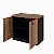 Armário Baixo 2 Portas c/ 1 Prateleira regulável Nogal/Preto 800x450x735mm (Larg/Prof/Alt) - Imagem 2