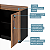 Armário Baixo 2 Portas c/ 1 Prateleira regulável Nogal/Preto 800x450x735mm (Larg/Prof/Alt) - Imagem 3