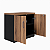 Armário Baixo 2 Portas c/ 1 Prateleira regulável Nogal/Preto 800x450x735mm (Larg/Prof/Alt) - Imagem 6