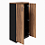 Armário Alto 2 Portas c/ 3 Prateleiras (1 fixa/2 reguláveis) Nogal/Preto 800x450	x1615mm (Larg/Prof/Alt) - Imagem 9
