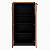 Armário Alto 2 Portas c/ 3 Prateleiras (1 fixa/2 reguláveis) Nogal/Preto 800x450	x1615mm (Larg/Prof/Alt) - Imagem 12