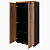 Armário Alto 2 Portas c/ 3 Prateleiras (1 fixa/2 reguláveis) Nogal/Preto 800x450	x1615mm (Larg/Prof/Alt) - Imagem 8