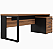 Mesa Diretor Reta Quadro c/ Gaveteiro Pedestal 2+1 Gavetas Tampo 40mm Encabeçado Nogal/Pret - Imagem 8