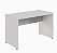 Mesa de Escritório Tampo MDP Cor Cinza Cristal Encabeçado 30mm Base Pé Painel 25mm CC - Imagem 1