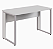 Mesa de Escritório Tampo MDP Cor Cinza Cristal Encabeçado 30mm Base Metálica Quadro CC - Imagem 1