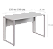 Mesa de Escritório Tampo MDP Cor Cinza Cristal Encabeçado 30mm Base Metálica Quadro CC - Imagem 2