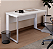 Mesa de Escritório Tampo MDP Cor Cinza Cristal Encabeçado 30mm Base Metálica Quadro CC - Imagem 4
