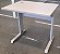 Mesa de Escritório Usada Tampo 25mm Cinza Cristal 0,80m x 0,60m Base em Aço - Imagem 2