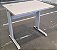 Mesa de Escritório Usada Tampo 25mm Cinza Cristal 0,80m x 0,60m Base em Aço - Imagem 4