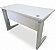 Mesa de Escritório Usada Tampo 25mm Branco 1,20m x 0,60m Base em Aço - Imagem 4