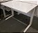Mesa de Escritório Usada Tampo 25mm Branco 1,20m x 0,60m Base em Aço - Imagem 1