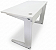 Mesa de Escritório Usada Tampo 25mm Branco 1,20m x 0,60m Base em Aço - Imagem 3