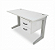 Mesa de Escritório Usada c/ Gaveteiro Tampo 25mm Branco 1,20m x 0,60m Base em Aço - Imagem 2