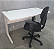Kit Empredendor Mesa Usada Tampo 25mm Branco 1,20m x 0,60m Base em Aço + Cadeira Executiva Usada c/ Apoio de Braço - Imagem 6