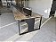 Estação de Trabalho Oposta c/ PowerBox ABS Pé Quadro Nogal/Preto - Imagem 9