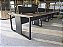 Estação de Trabalho Oposta c/ PowerBox ABS Pé Quadro Nogal/Preto - Imagem 8