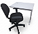 Kit Home Office Cadeira Executiva Usada + Mesa de Escritório Usada Tampo 25mm 0,80m x 0,60m Cinza Cristal - Imagem 2