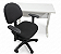Kit Home Office Cadeira Executiva Usada + Mesa de Escritório Usada Tampo 25mm 0,80m x 0,60m Cinza Cristal - Imagem 5