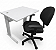 Kit Home Office Cadeira Executiva Usada + Mesa de Escritório Usada Tampo 25mm 0,80m x 0,60m Cinza Cristal - Imagem 3
