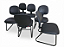 Kit 6 und. Cadeira Usada Seminova Executiva Base Fixa Ski s/ Braços- Corvin - Imagem 2