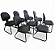 Kit 6 und. Cadeira Usada Seminova Executiva Base Fixa Ski s/ Braços- Corvin - Imagem 3
