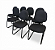 Kit 6 und. Cadeira Usada Seminova Executiva Base Fixa Ski s/ Braços- Corvin - Imagem 1